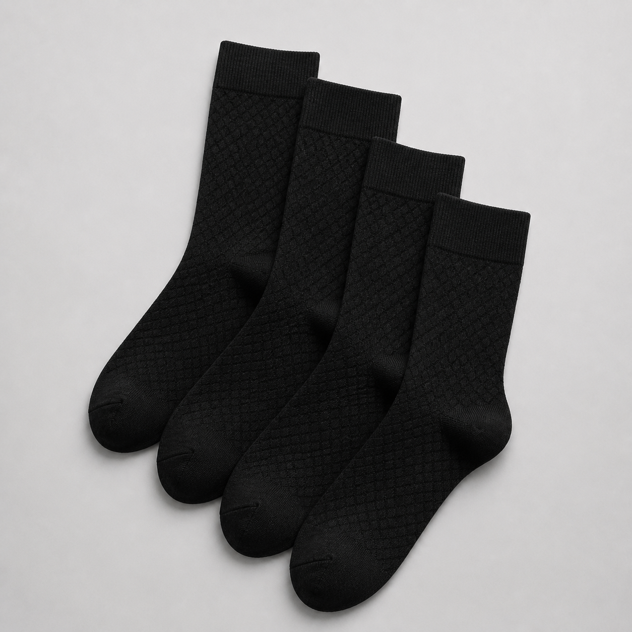 Quatre paires de chaussettes Alessio noires