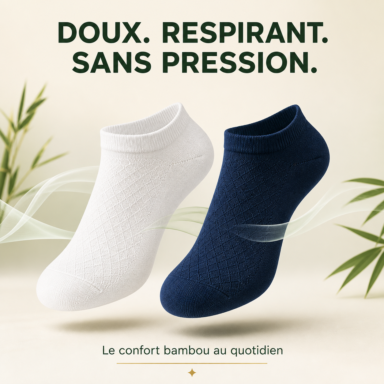 Chaussettes basses Alessio douces respirantes et sans pression